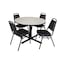 Cain Cain Round Table & Chair Set, Wood, Metal, Vinyl Top, Maple TB48RNDPL29BK - alternate 1
